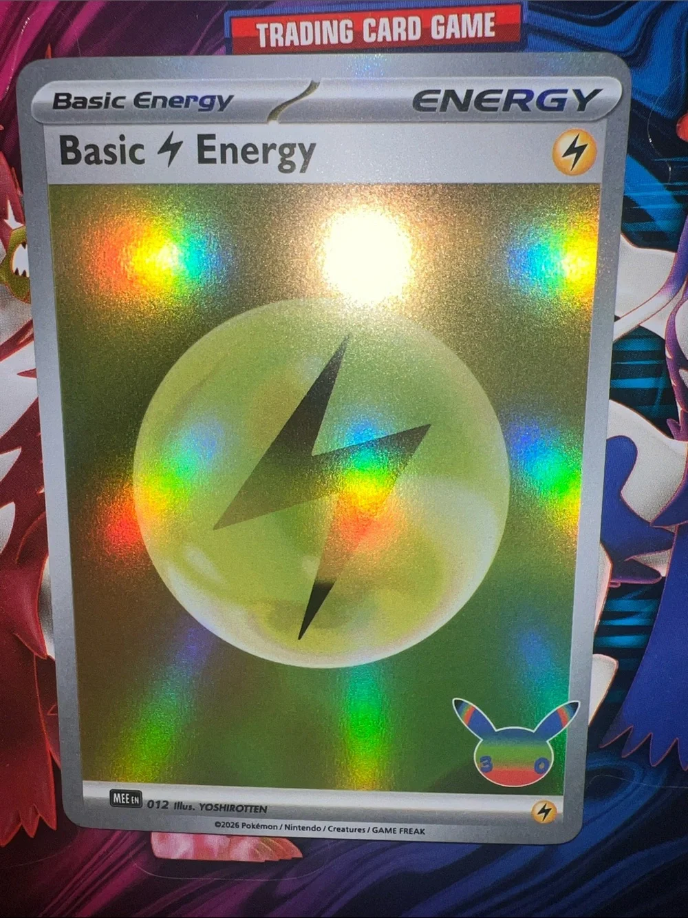 Pokemon Holographic Lightning Basic Energy - Green and Rainbow